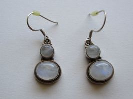 Boucles d'oreilles argent 925 pierre de lune
