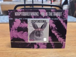 Crypto-Stamp Nr.6, The Rabbit, Farbe Violett, Ersttag