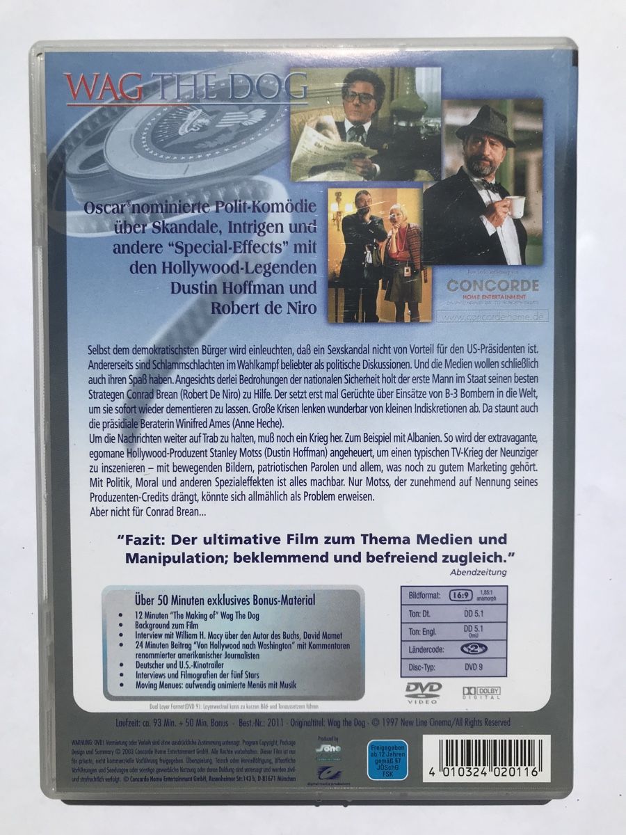 Tutti i DVDs: Wag the Dog - DVD – Usato da Langenthal venduto da J_L49 1