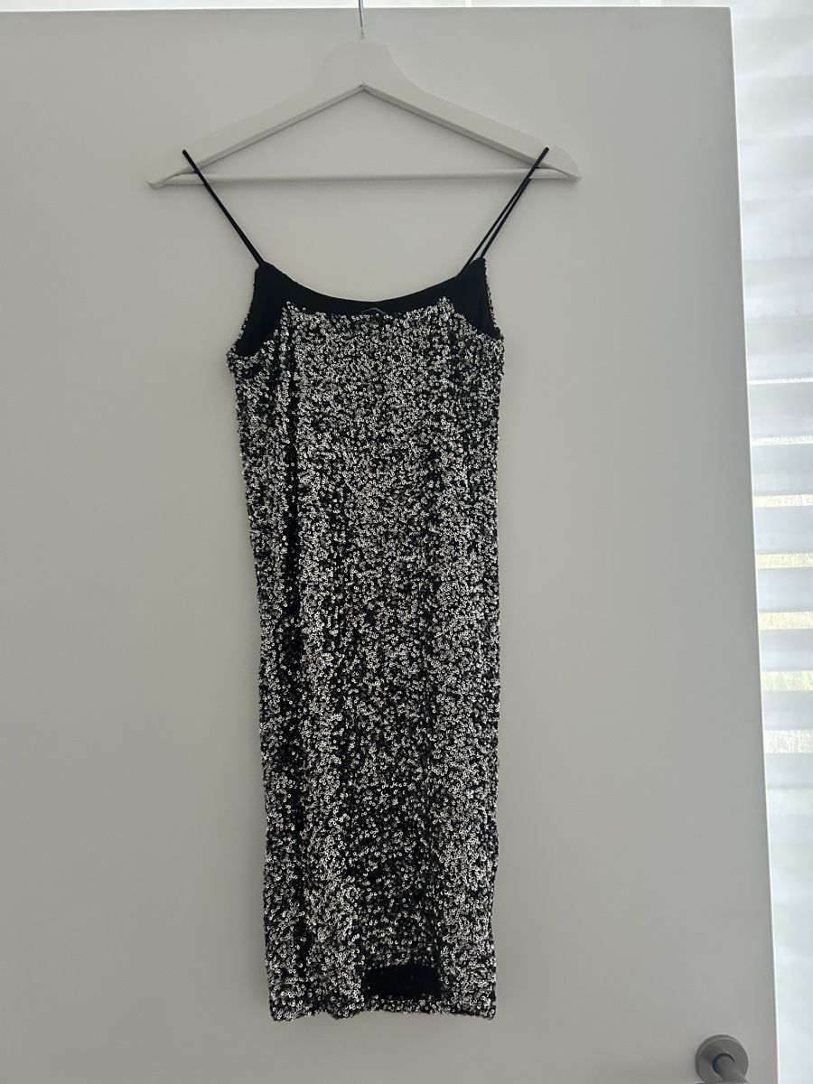 Tally Weijl Vestiti: Glitzerkleid Silber Grösse S – Usato da Oberkirch LU venduto da a.nn.y 2