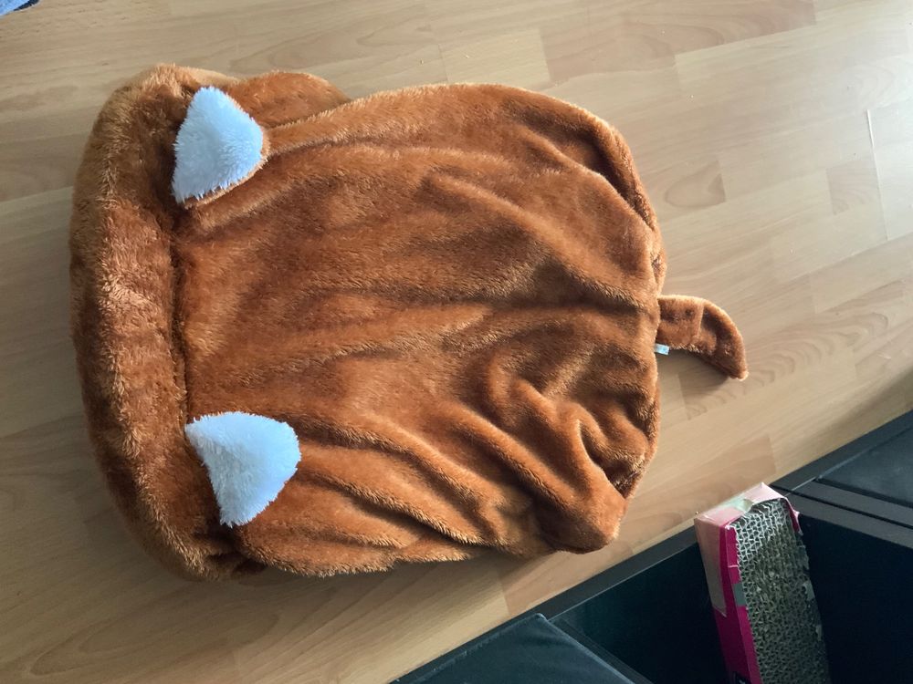 Kürbis-Katzenbett Mit Kissen - Flauschige Schlafhöhle Für Katzen & Kleine Hunde