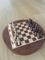 Compact wood chess board