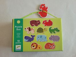 20tlg. Tierpuzzle von Djeco ab 2 Jahren, guter Zustand