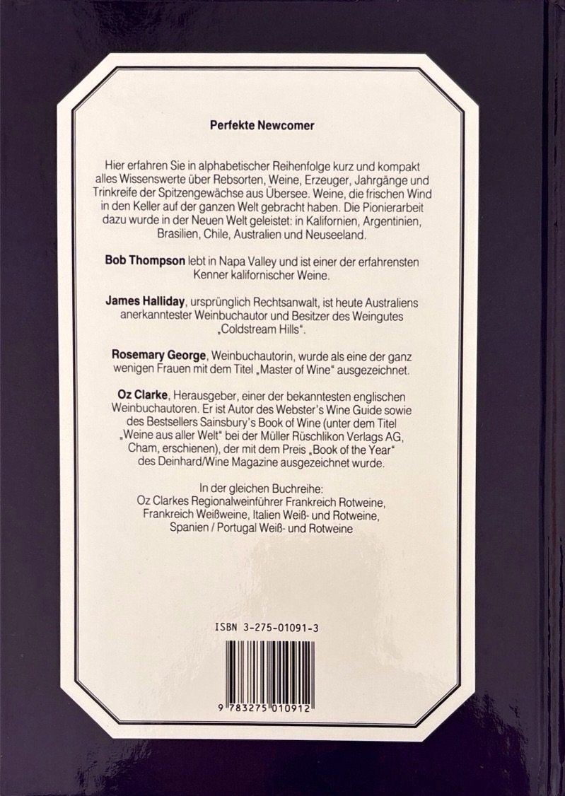 Libri: Weine der neuen Welt – Nuovo (secondo la descrizione) da Sarnen venduto da Livres 1