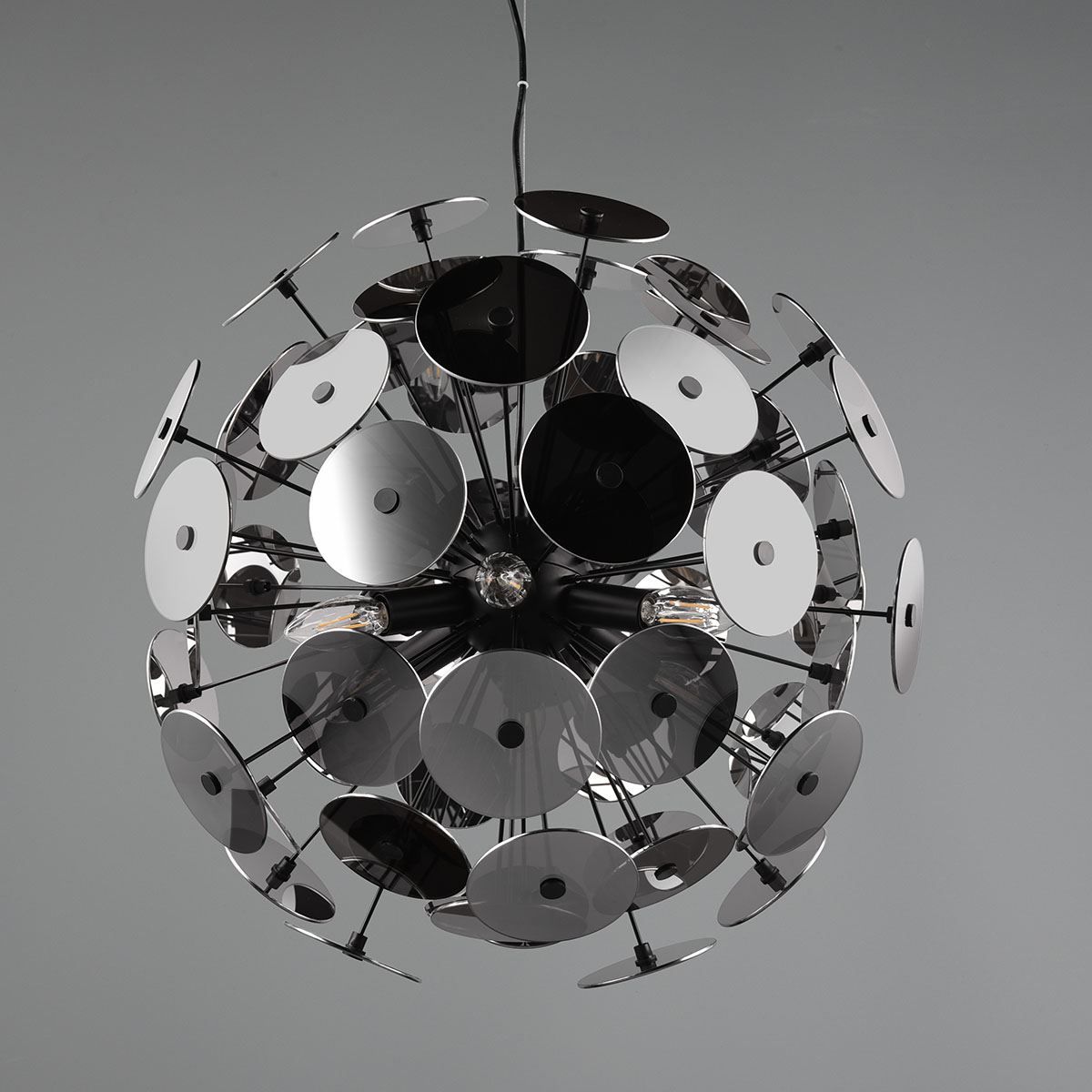 Kronleuchter & Deckenlampen: Pendelleuchte, Schwarz, Chrom, 54 cm Ø – Neu (gemäss Beschreibung) aus Kreuzlingen von Smart-Light 5