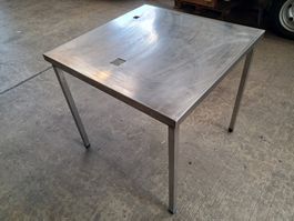 Edelstahl Tisch Quadratisch 90x90cm, Gartentisch, Stahltisch