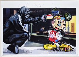 Death NYC Pop Art Druck Banksy Sprayer Graffiti Mickey Mouse