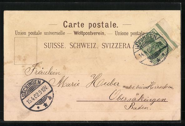 Cartoline postali: Litho Luzern, Hoffmann's Stärkefabriken – Usato da Berlin venduto da bartko-reher 1