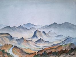 Aquarell Ferdinand Meyer-Streiff Abano Italien 1972