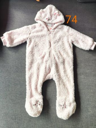 Gr. 74 Warme "Müsli" rosa Overall