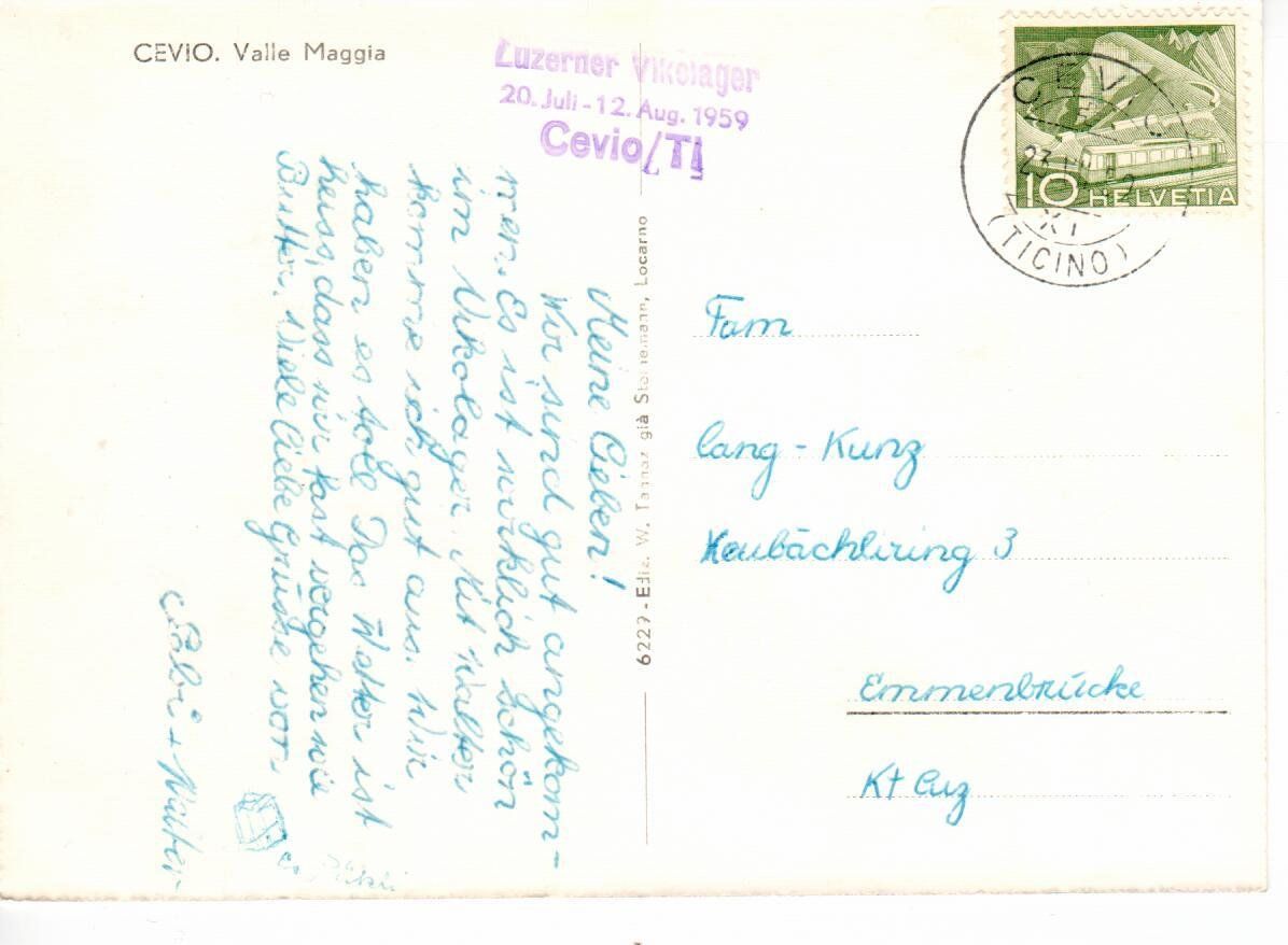 Cartes postales: Cevio Valle Maggia – D'occasion à Wolhusen par Curver9 1