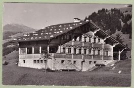 Adelboden, Chalet International Eclaireuses, gelaufen 1956