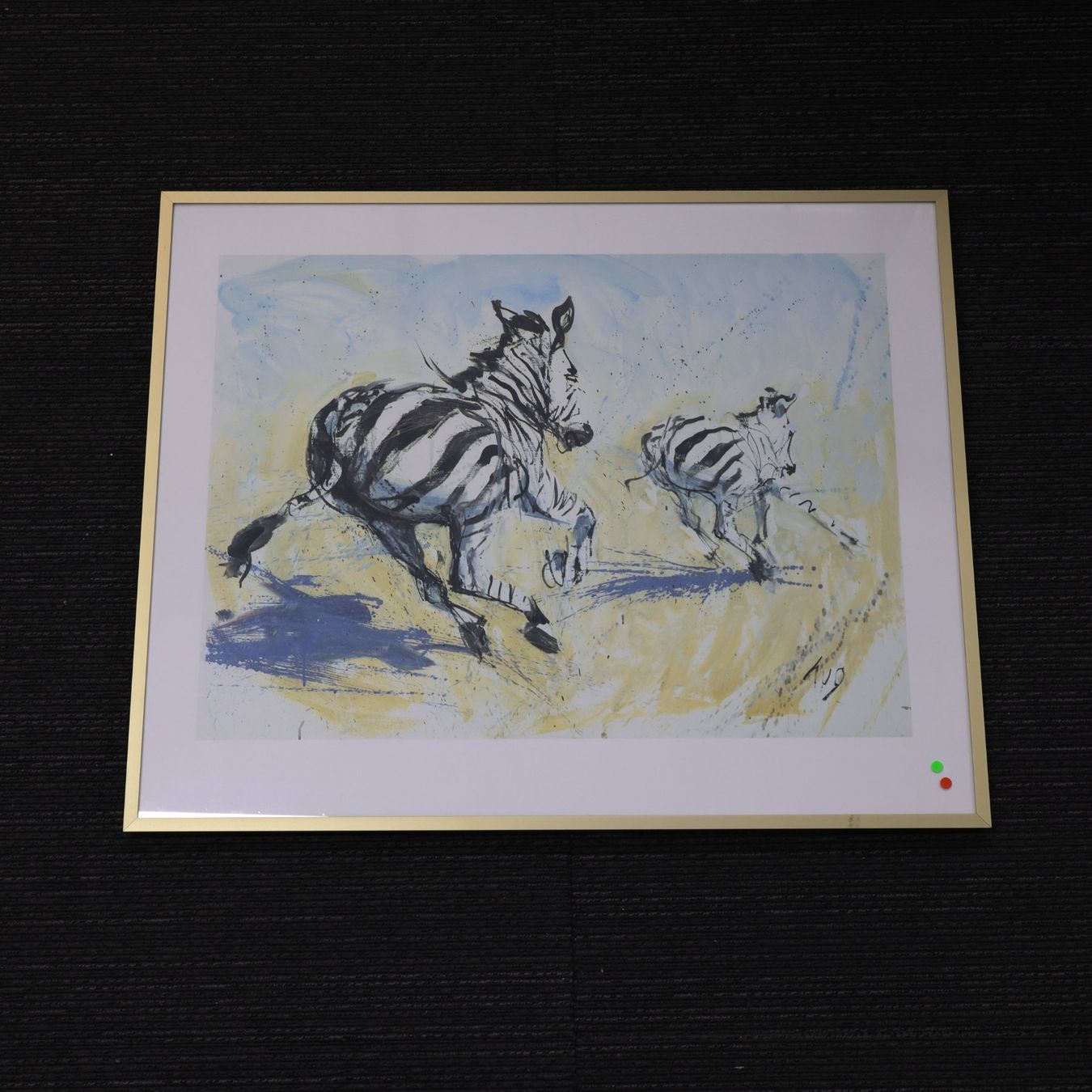 Arts picturaux & lithographies: FRITZ HUG - Fliehende Zebras - Lithographie – D'occasion à Volketswil par brockipfannenstil