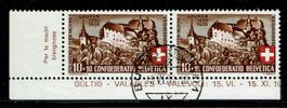 Pro Patria B2 en paire ET-Vollstempel Buchs du 15.VI.39