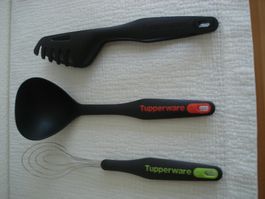 Tupperware: Schöpflöffel, Chef-Zange, Tellerbessen 3er Set