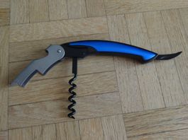 Couteau bleu 12 CM environ fermé Décapsuleur Tire-bouchons