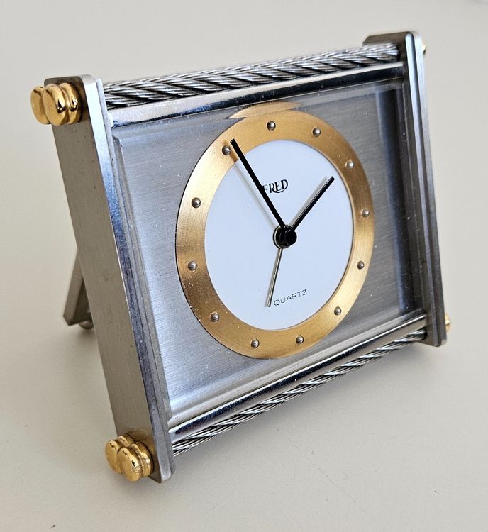 Horloge de Table Mid-Century Kienzle en Laiton, Allemagne, 1950s en