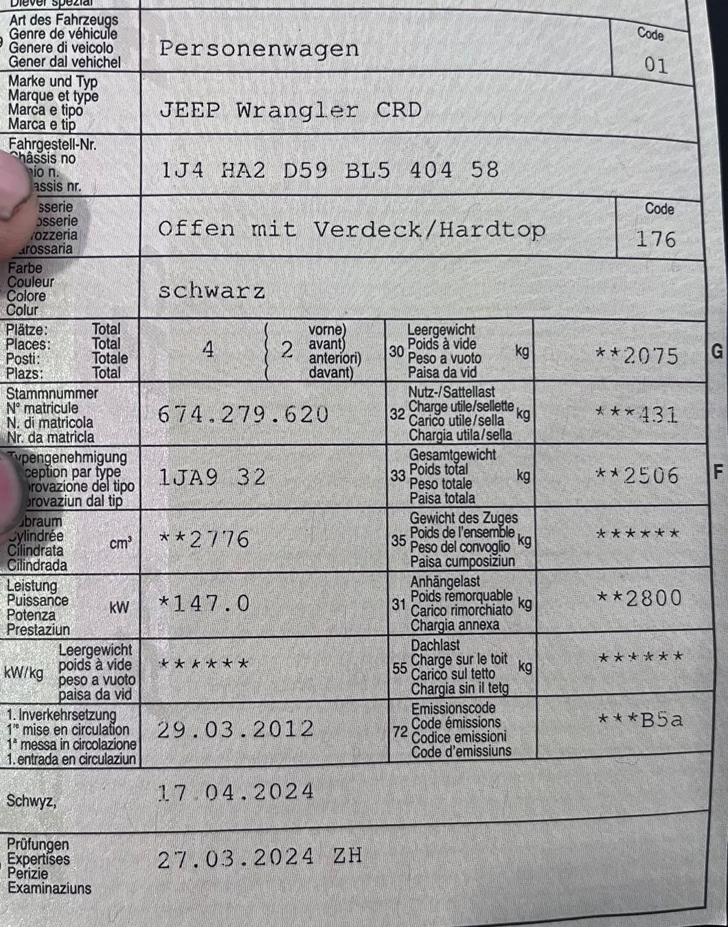 Jeep Automobili: Jeep Wrangler CRD 2.8 – Usato da immensee venduto da negsler 8