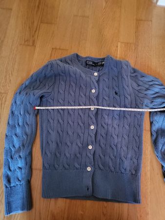 Strickjacke Polo Ralph Lauren Blau Grösse M  Klassiker
