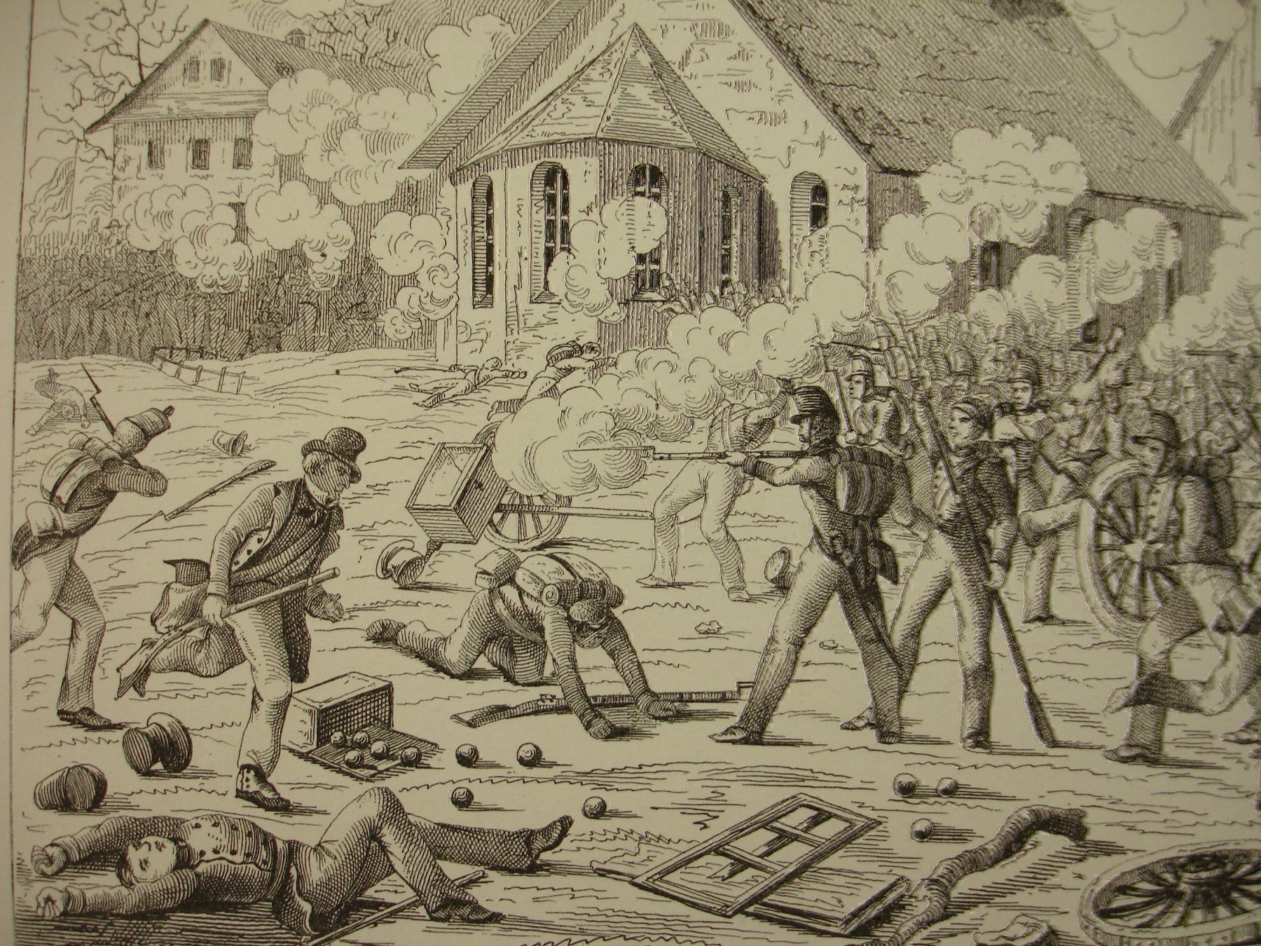 Incisioni: GISLIKON, 2 FEDERLITHOGRAPHIEN UM 1850 – Usato da Grüningen venduto da Kartensammler 2