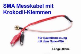 SMA Messkabel mit Krokodilklemmen für Bauteilmessung