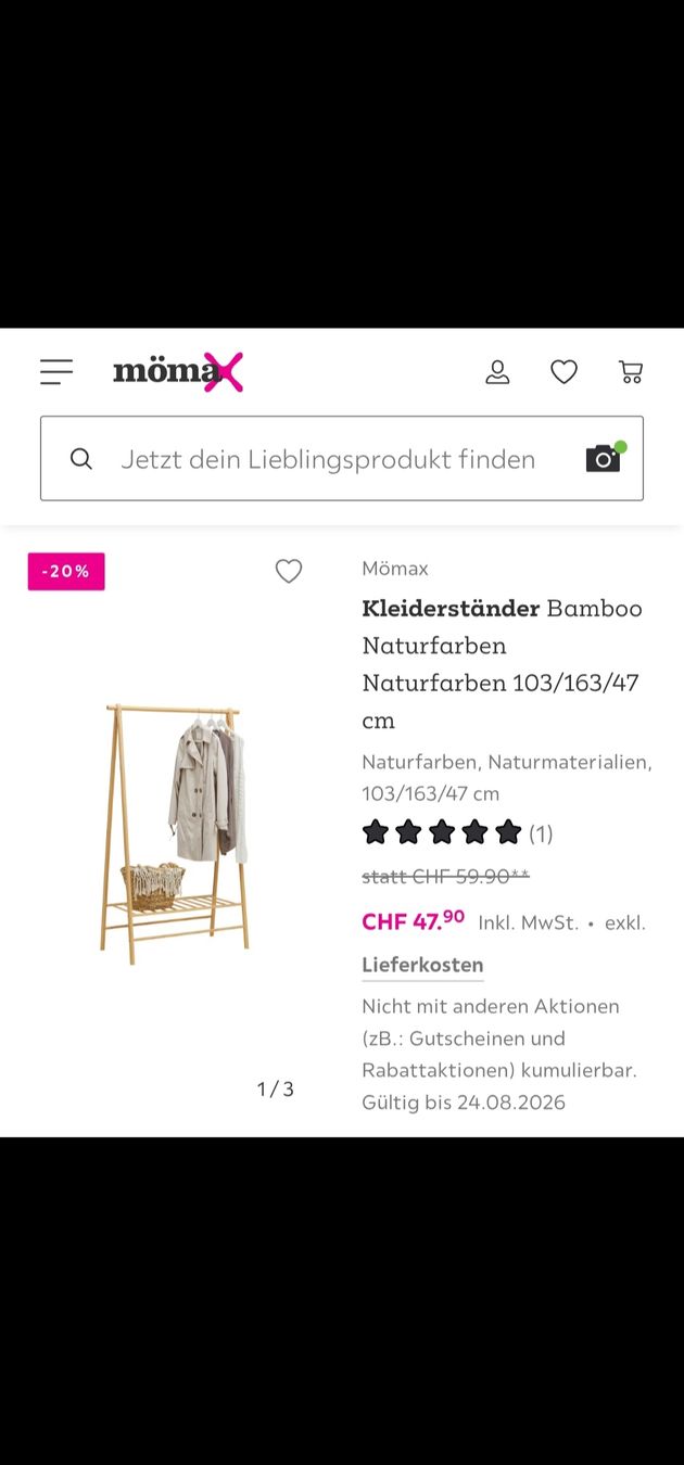 Ikea Garderobe: Kleiderständer Bambus – Gebraucht aus Suberg von nat_qvg5 1