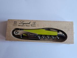 Tire-bouchon Laguiole jaune avec certificat