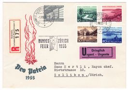 Lettre R. de Zürich BPA A701 pour Zollikon le 1.VIII.55