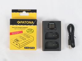 PATONA Dual LCD Ladegerät für DMW-BLK22