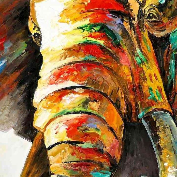 Riproduzioni & Creazioni: Modern Art - Afrika Safari Elefant – Nuovo (secondo la descrizione) da Larnaca venduto da KunstDepot24 5