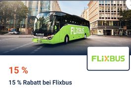 15% Rabatt auf Flixbus-Reisen