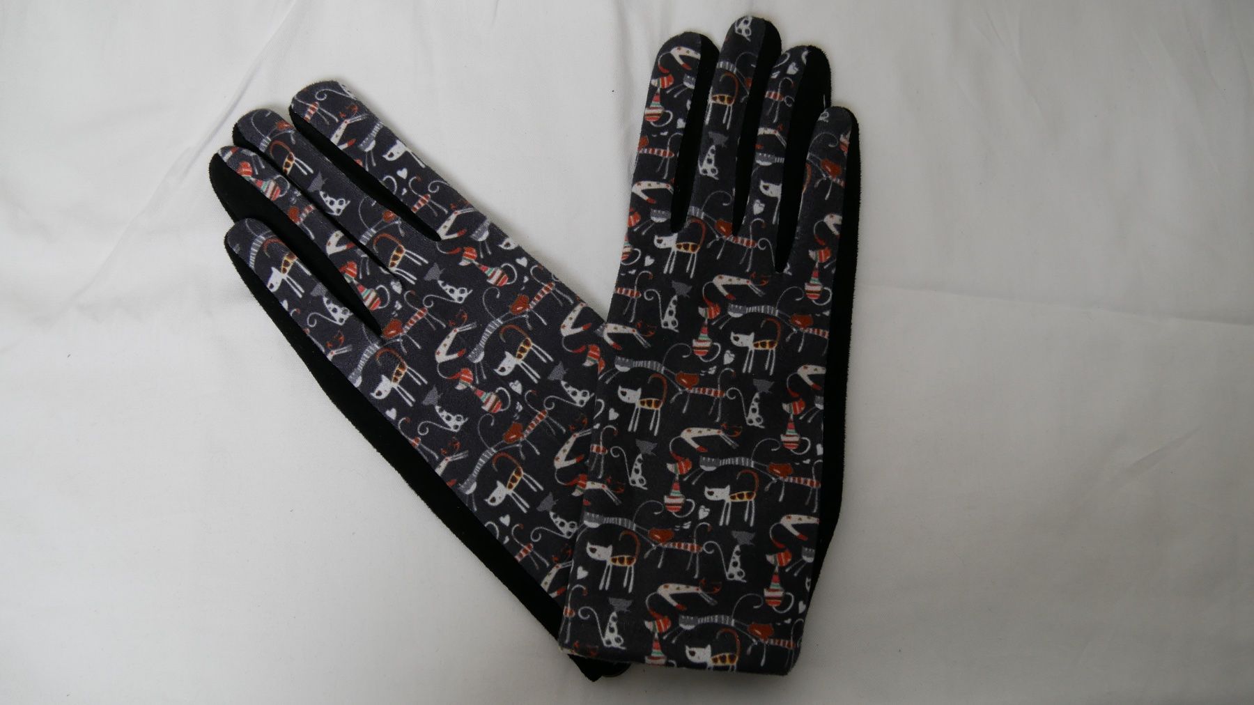 Guanti & manicotti: Handschuhe Katzen schwarz Screen Applikation – Nuovo (secondo la descrizione) da Zürich venduto da julia_vina 2