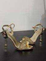 Gold High Heel Sandals Bella Star Size 39 Flamingo
