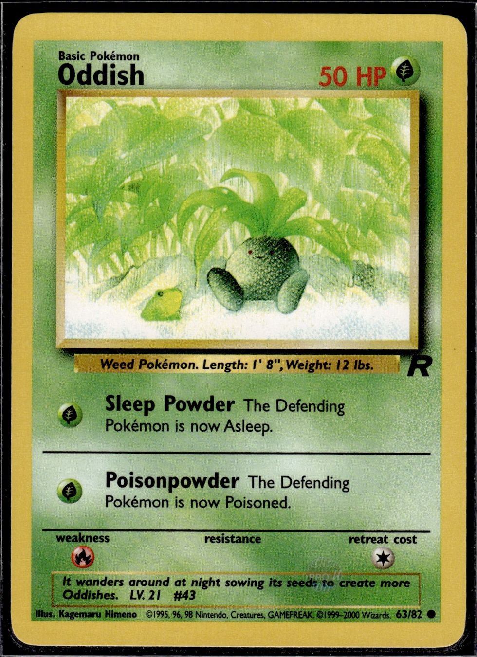 Pokémon Carte collezionabili: Oddish Team Rocket 63/82 Pokemon EN – Usato da Zürich venduto da pokemon_cards
