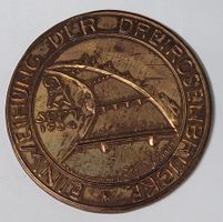 MEDAILLE: EINWEIHUNG DER DREIROSENBRÜCKE / BASEL 1934 *RAR**