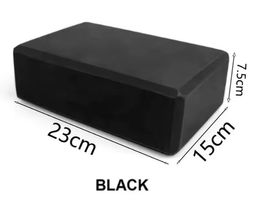 Yoga Block Schwarz, neuwertig, 23 x 15 x 7.5 cm