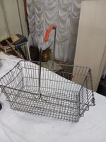 Einkaufskorb Drahtgeflecht 48 cm mit Tragegriff orange