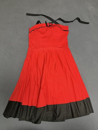 Maggie Tang Kleid rot schwarz Grösse M