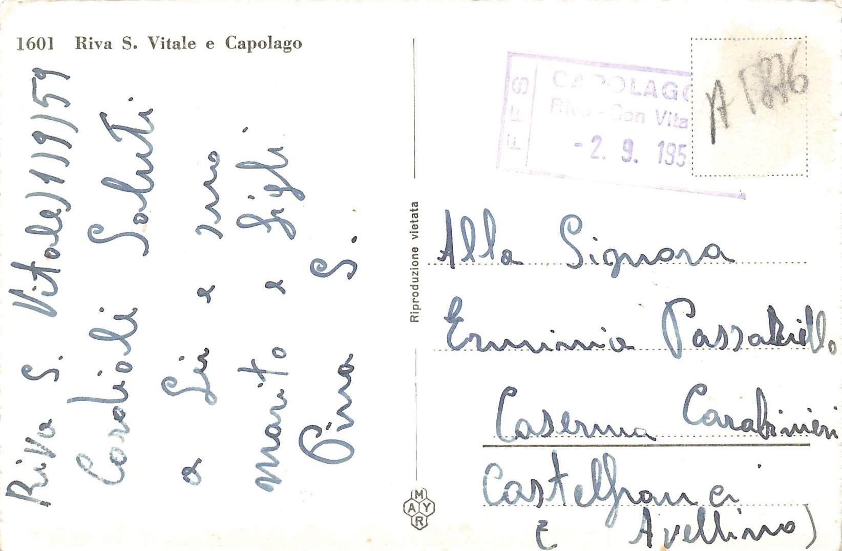 Cartoline postali: Riva S. Vitale Capolago – Usato da Biasca venduto da Blenio71 1