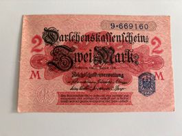2 Mark Darlehensschein, 1914, Deutsches Reich
