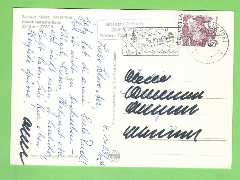 Cartoline postali: Brienzer Rothorn Bahn Dampflok – Usato da Zürich venduto da t24_de 1