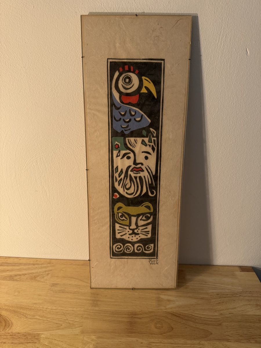 Posters & Illustrations: Original Wandbild von Kurt Volk, Mischtechnik  – D'occasion à Birsfelden par inf_l2yy