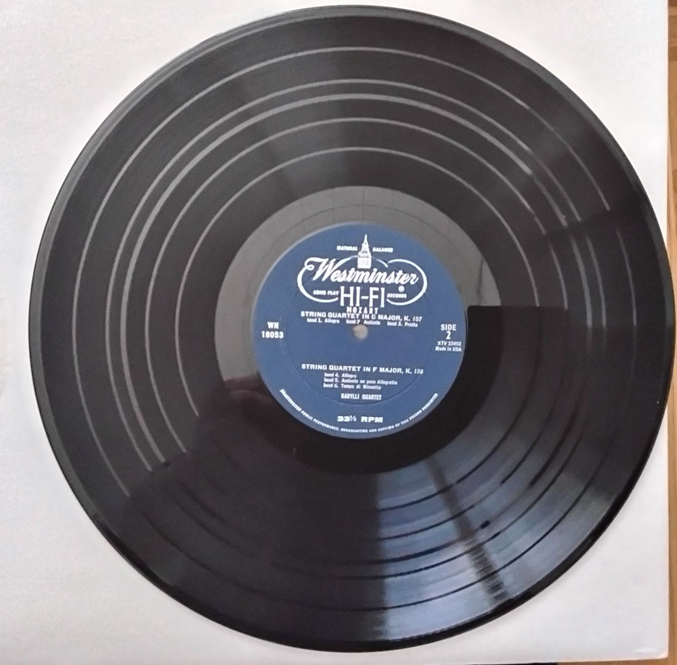 Vinyles: Mozart Barylli Quartet String Quartets K.155/158 Westminster – D'occasion à Lohn-Ammannsegg par analogis 6