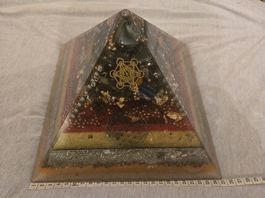 XXL Orgonite Gold-Silver Pyramid