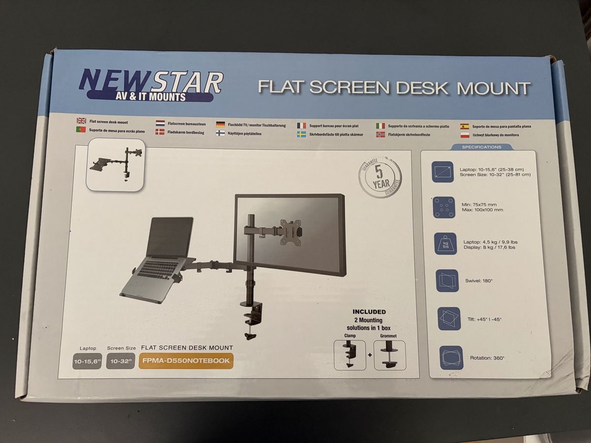 Staffa per monitor: Monitor- + Laptop-Halterung (schwarz) – Usato da Zürich venduto da lorisnoedboris 5