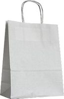 500 Papierkordel-Taschen in weiss 26+17x25cm