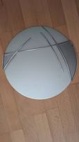 Vintage Lampe  runde Glasleuchte mit Metallgestell