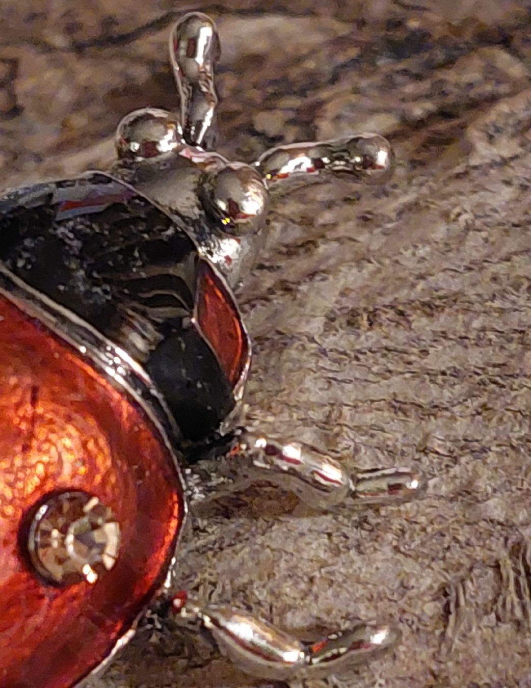 Spille & Fermagli: Vintage Glücksbringer-Brosche Marienkäfer mit Strass – Nuovo (secondo la descrizione) da Oberwil BL venduto da Hunajakakku 5