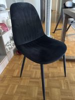 4 Chaises noires velour