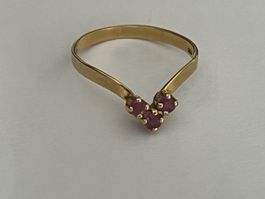 18K Goldring mit Rubies